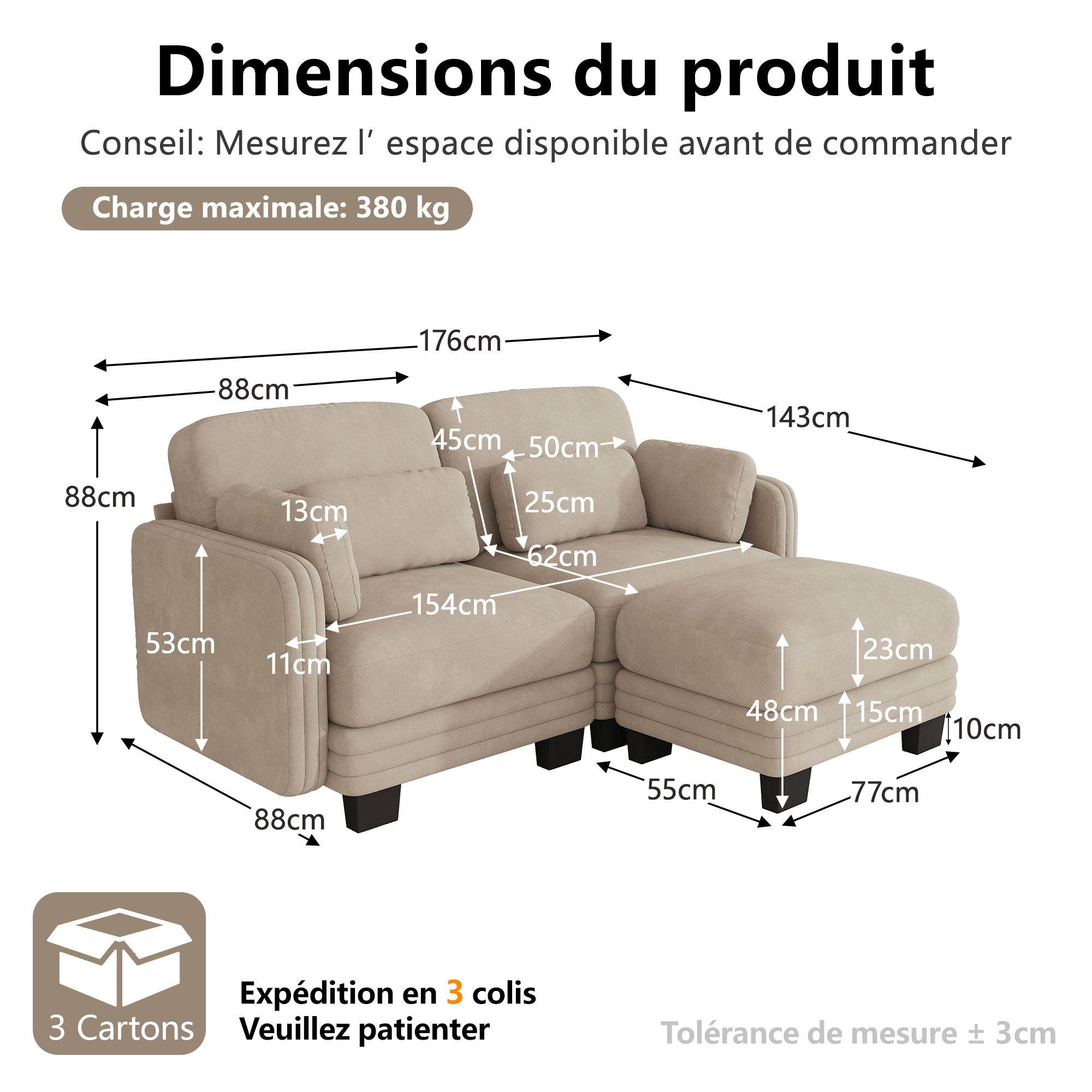 Fonctions du canapé d’angle modulable