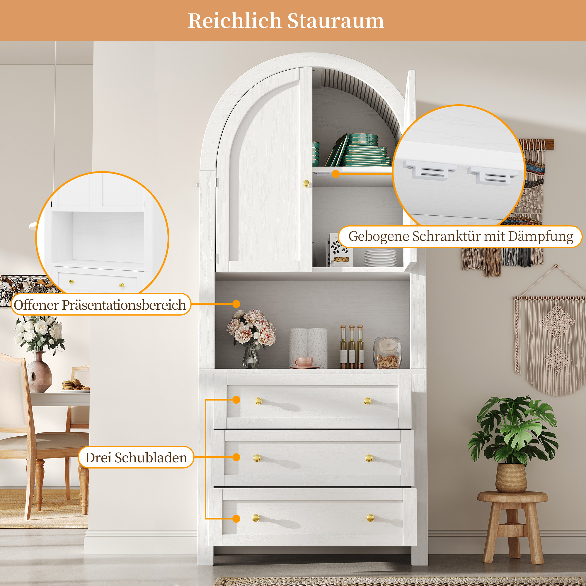 Buffet haut de cuisine Blanc, vue 4