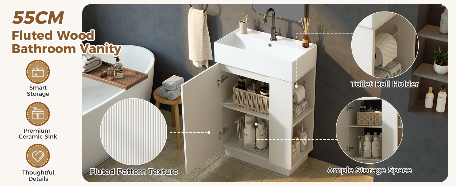 Meuble vasque gris vue 3