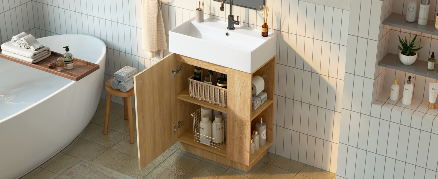 Meuble vasque gris vue 2