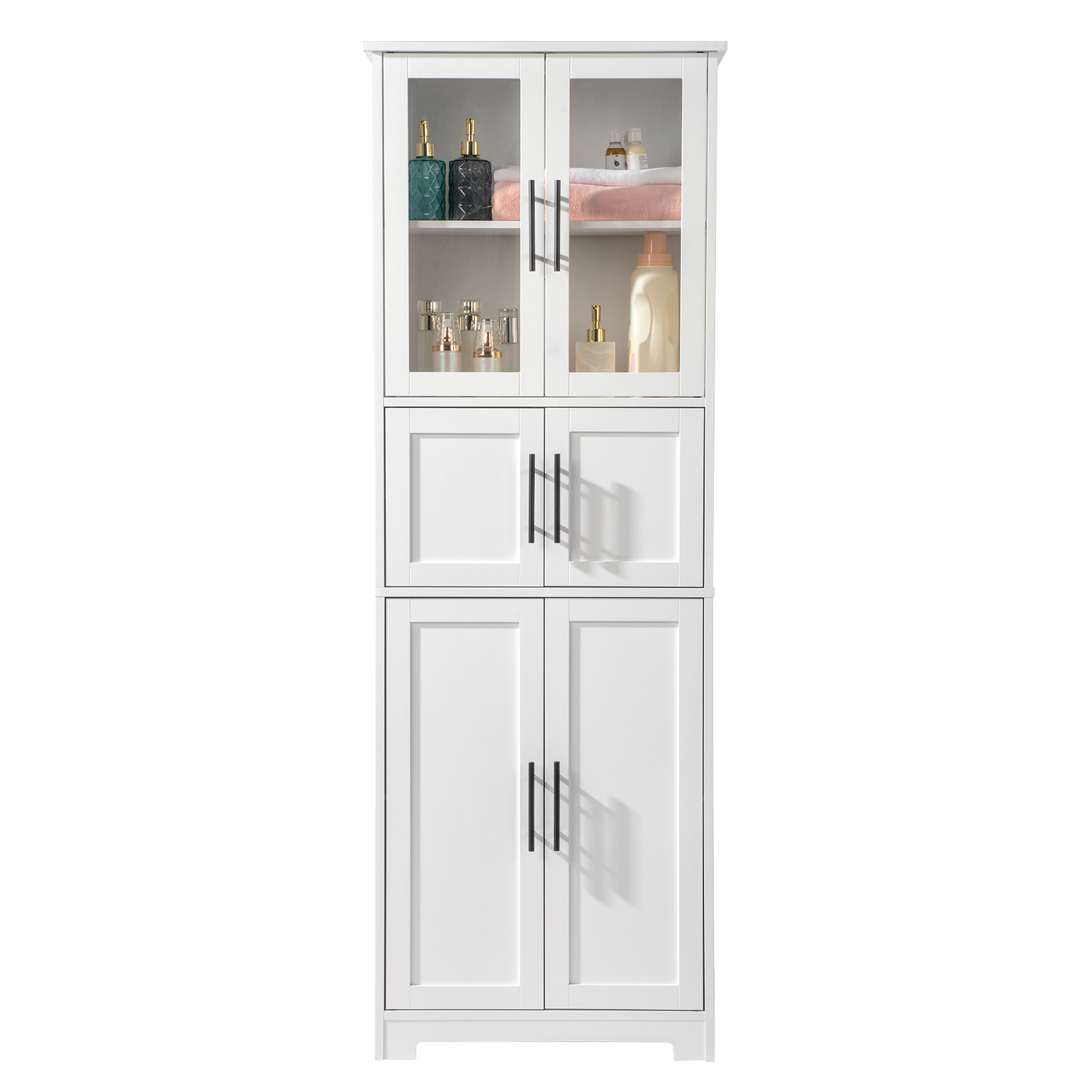 Détail poignée métallique armoire