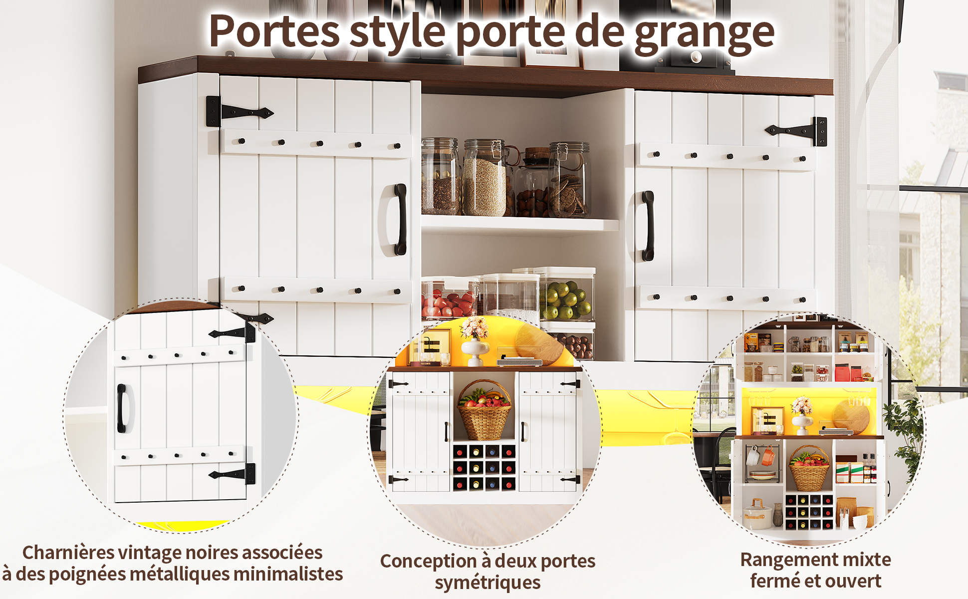 Buffet haut de cuisine Blanc, vue 2