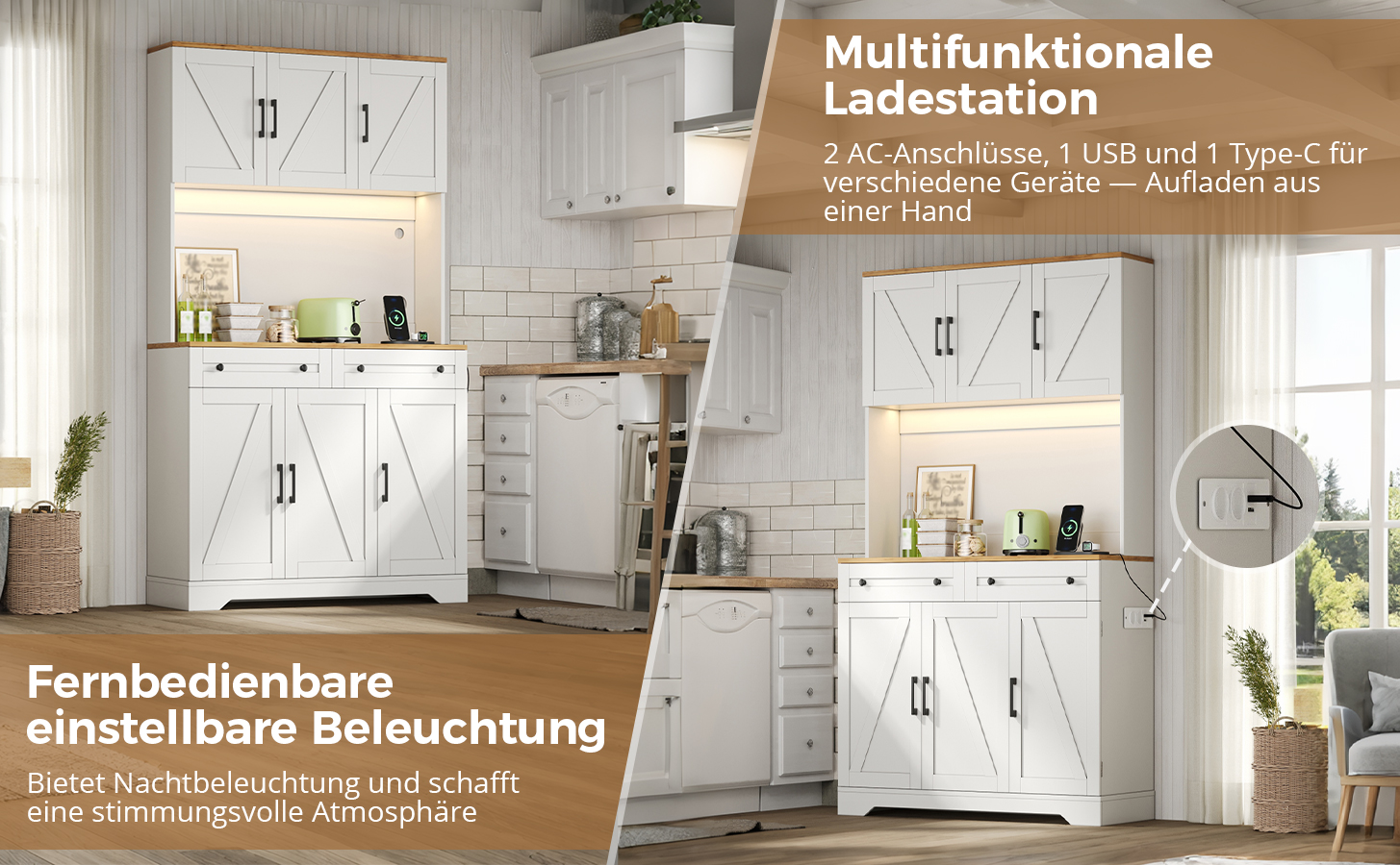 Buffet haut de cuisine Marron, vue 5
