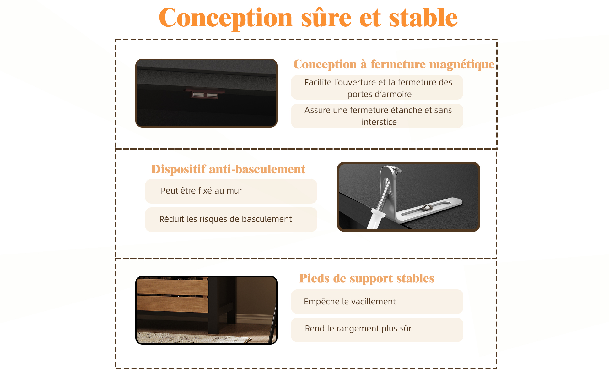 Buffet noir vue 3