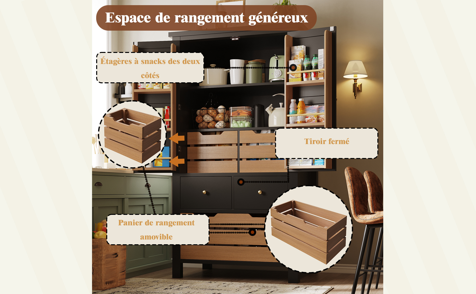 Buffet noir vue 4