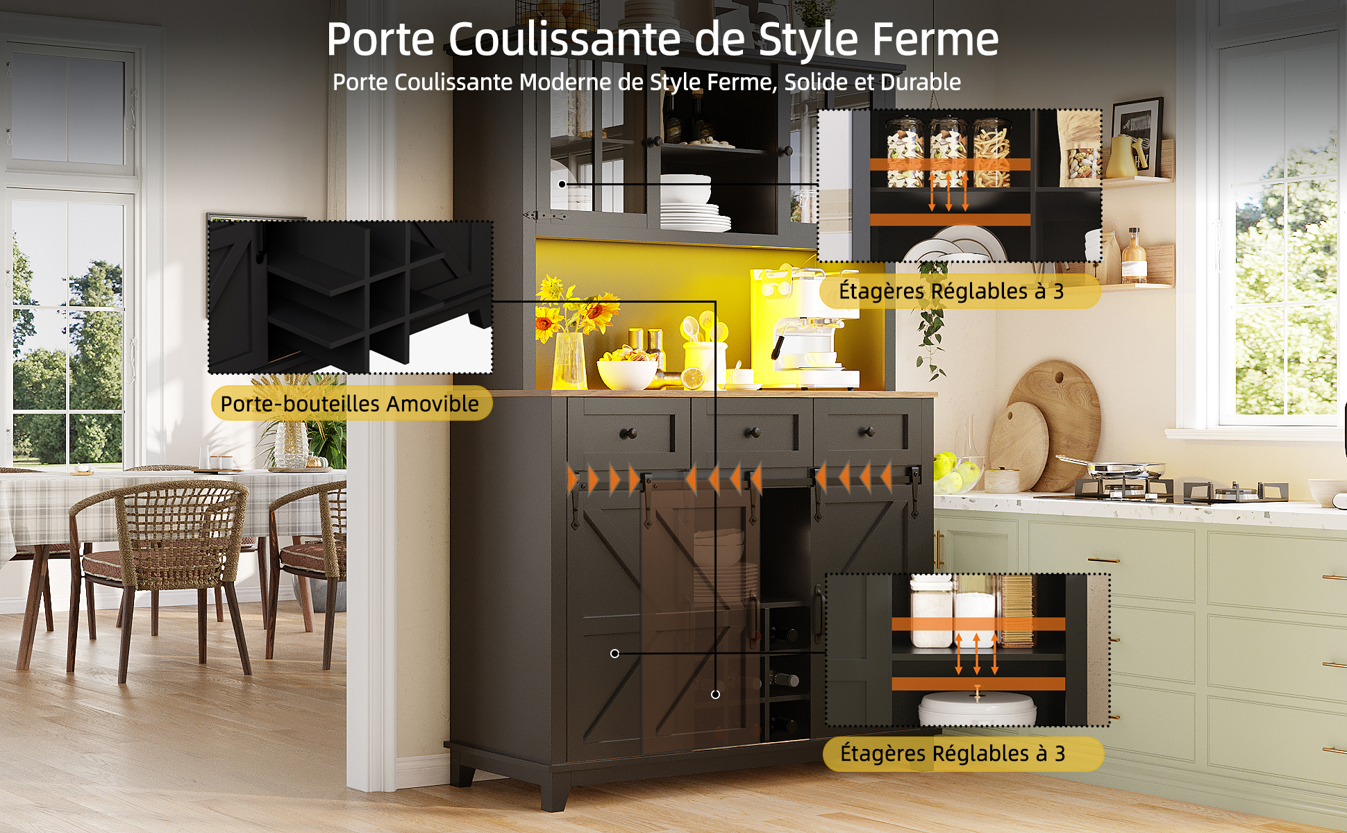 Meuble haut vitré vue 2