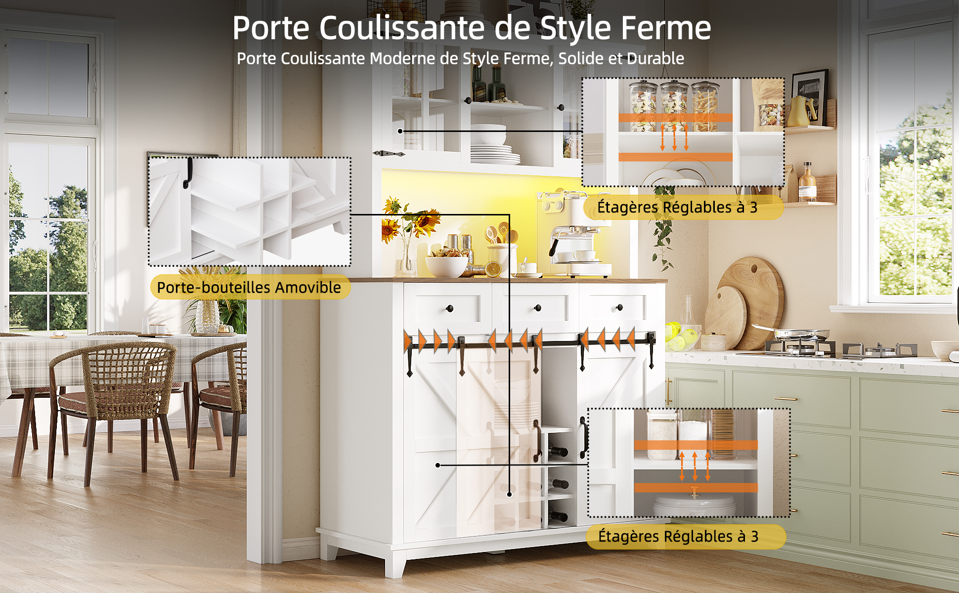 Meuble haut vitré vue 2