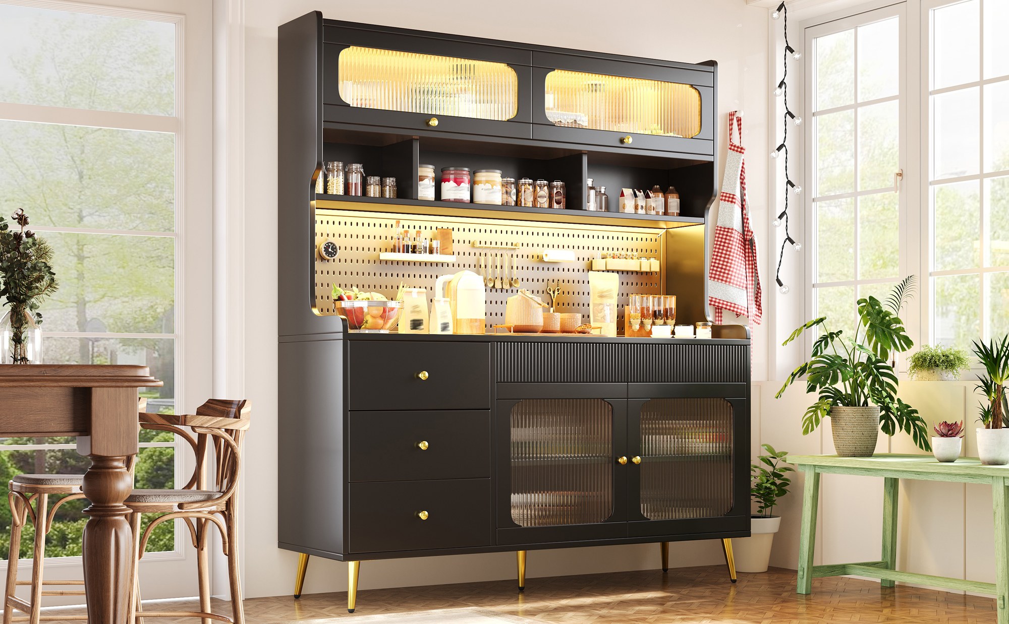 Buffet haut de cuisine Noir, vue 1