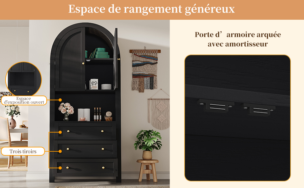 Buffet haut de cuisine Noir, vue 2