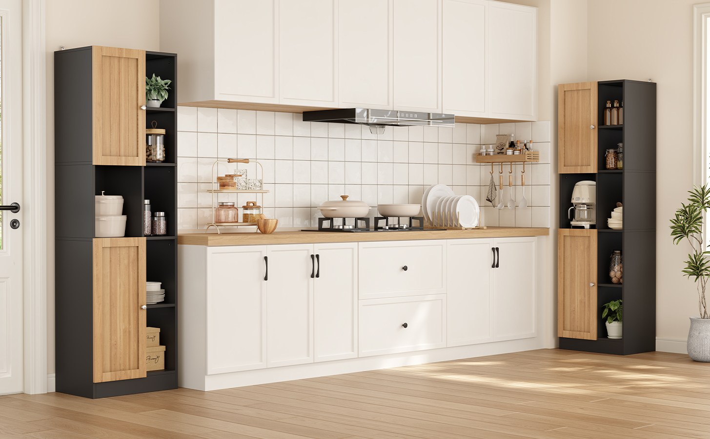 Buffet haut de cuisine Noir, vue 1