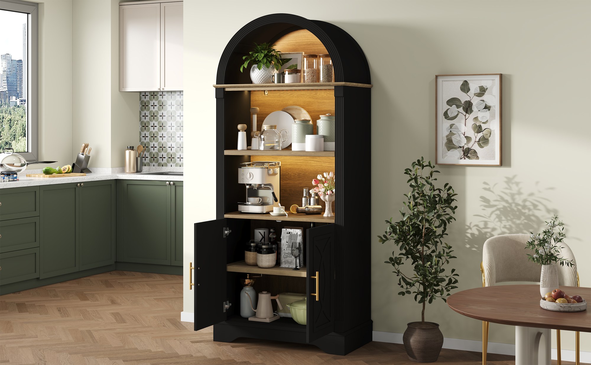 Buffet haut de cuisine Noir, vue 4