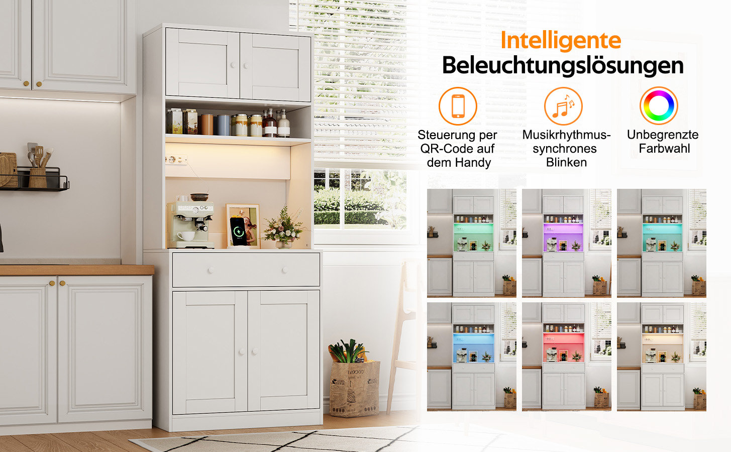 Buffet haut de cuisine Blanc, vue 1