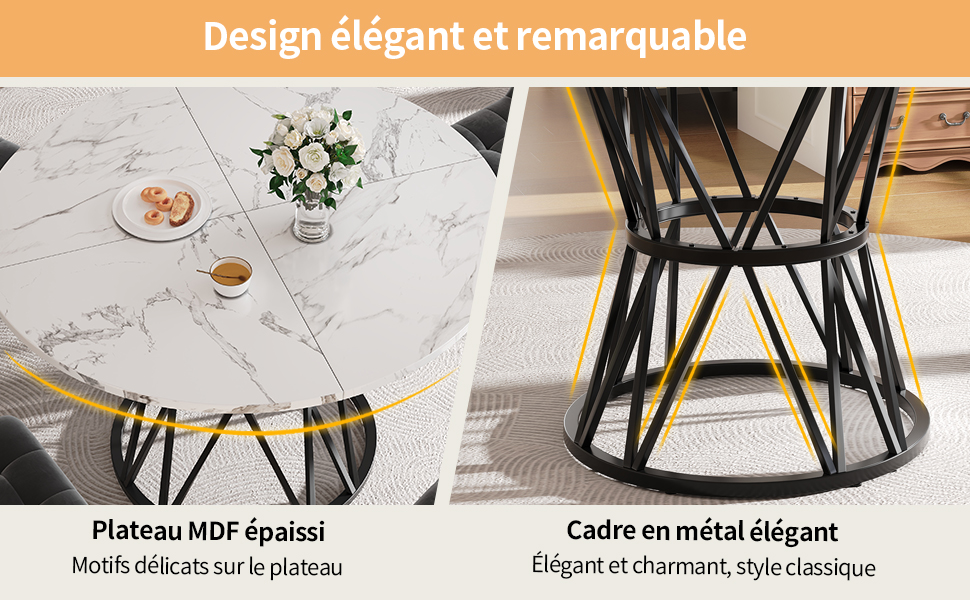 Table ronde noir 80x80 4p vue 2
