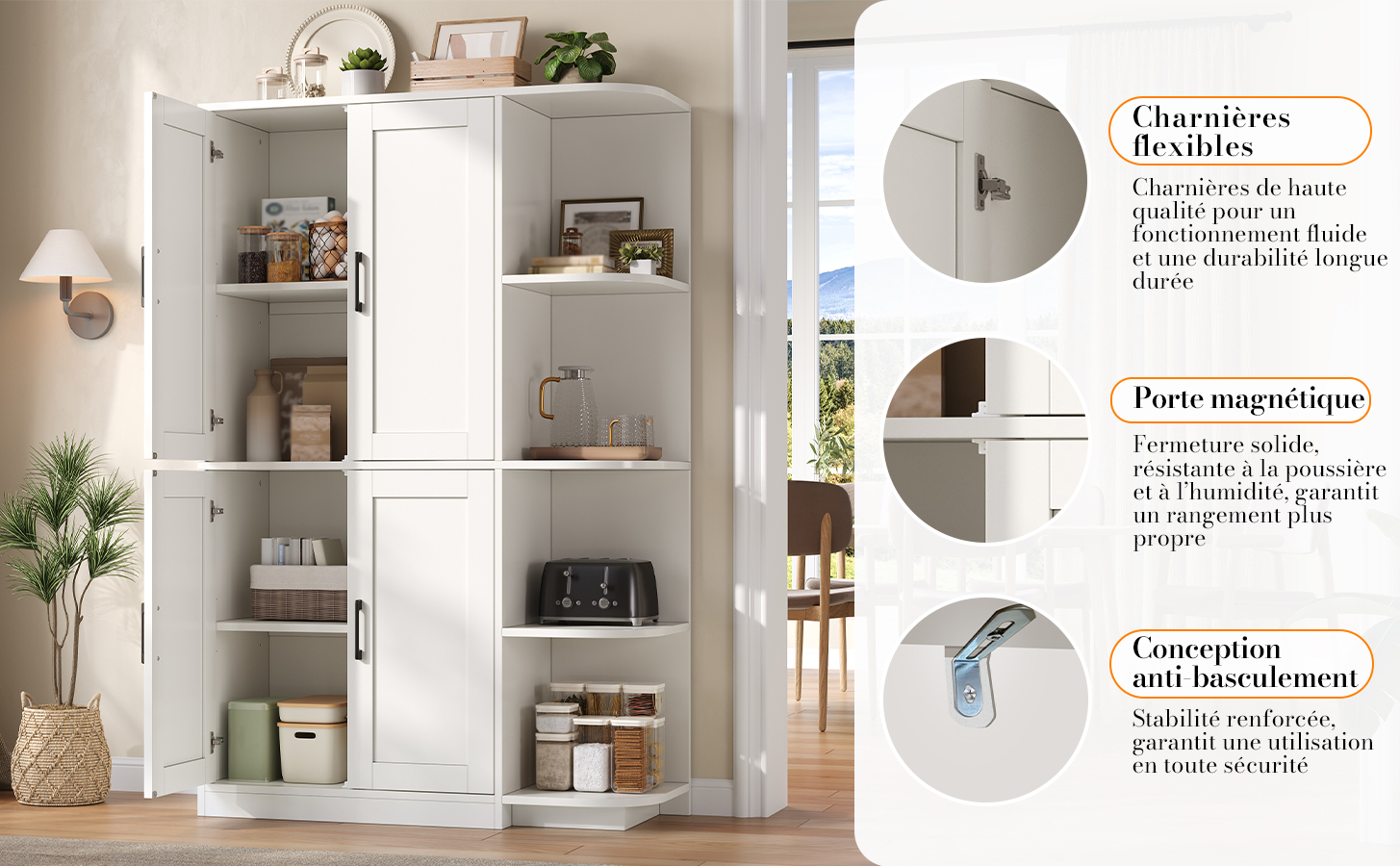 Buffet haut de cuisine Blanc, vue 3