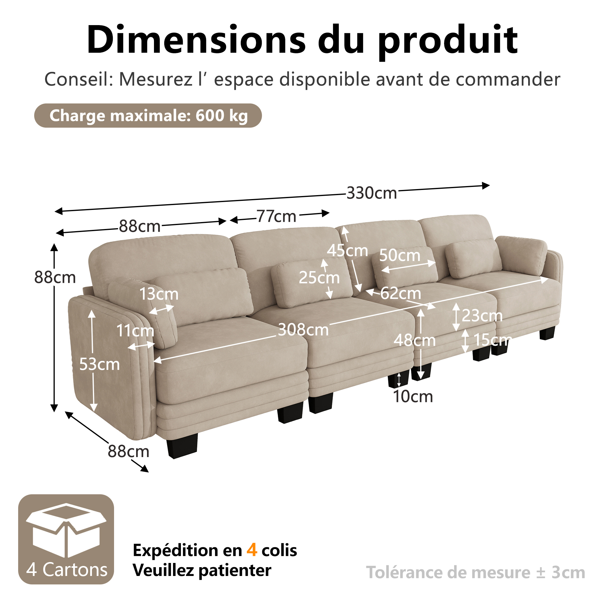 Fonctions du canapé modulable