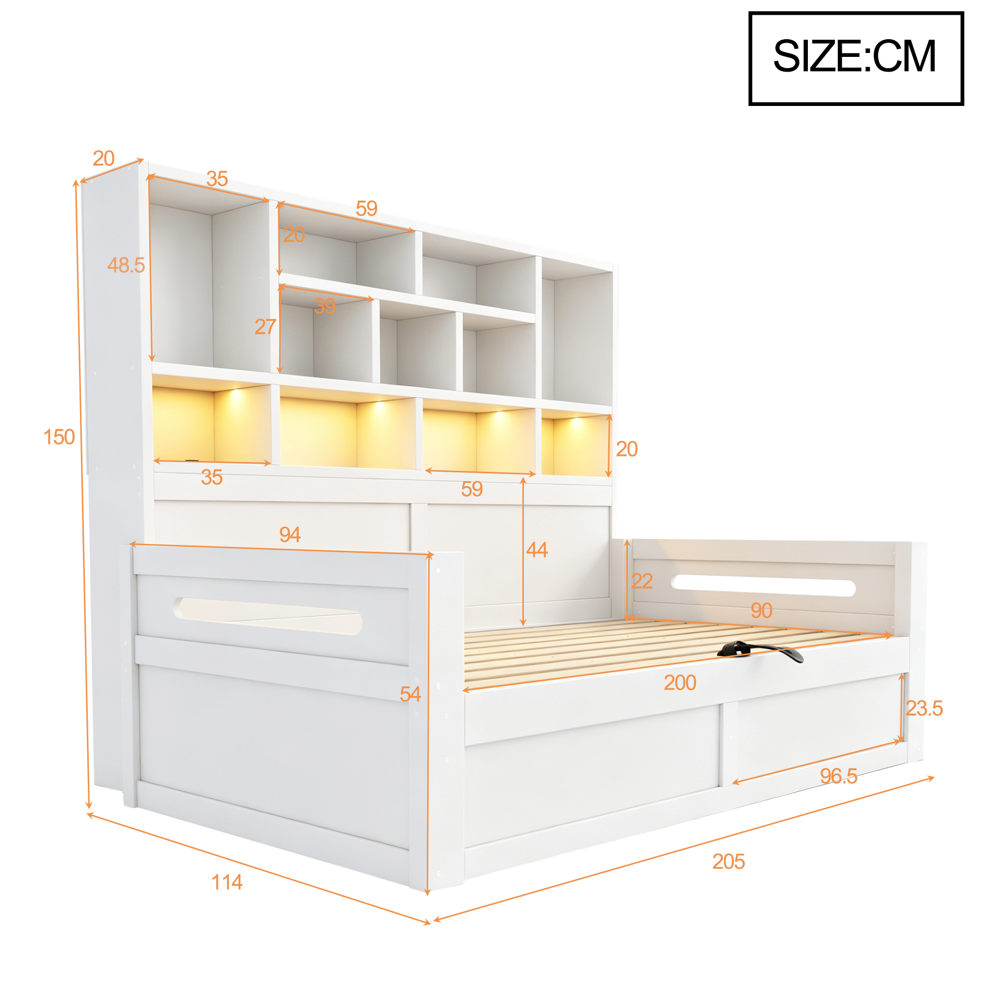 Lit Gigogne 90x200cm 5
