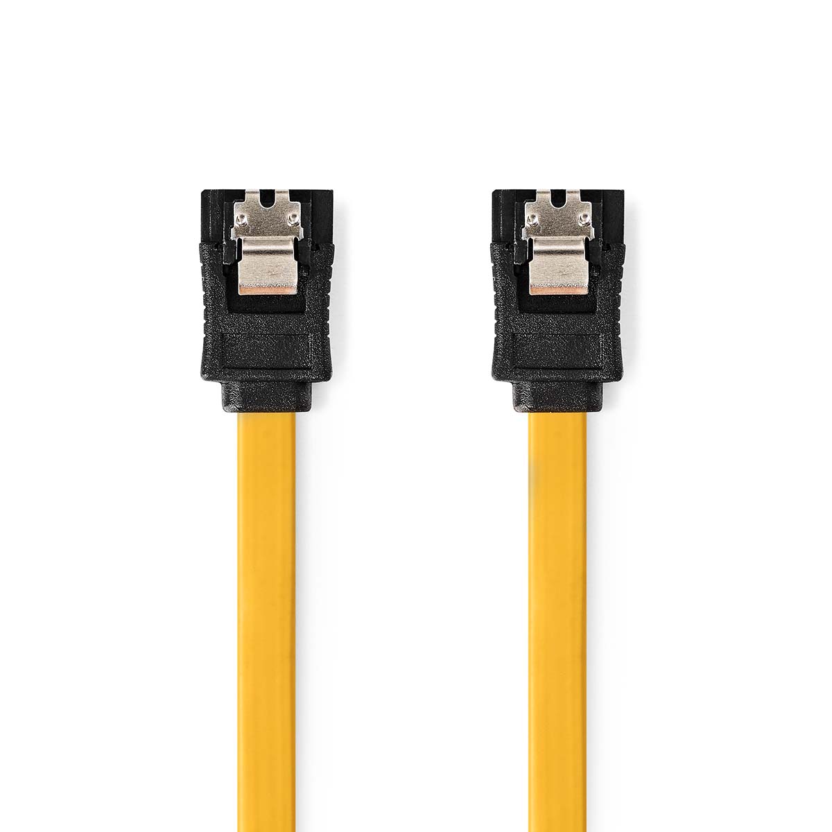 Nedis Câble SATA  6 Gbps  SATA 7-Pin Femelle  SATA 7-Pin Femelle  Plaqué nickel  1.00 m  Plat  PVC  Jaune  Boîte