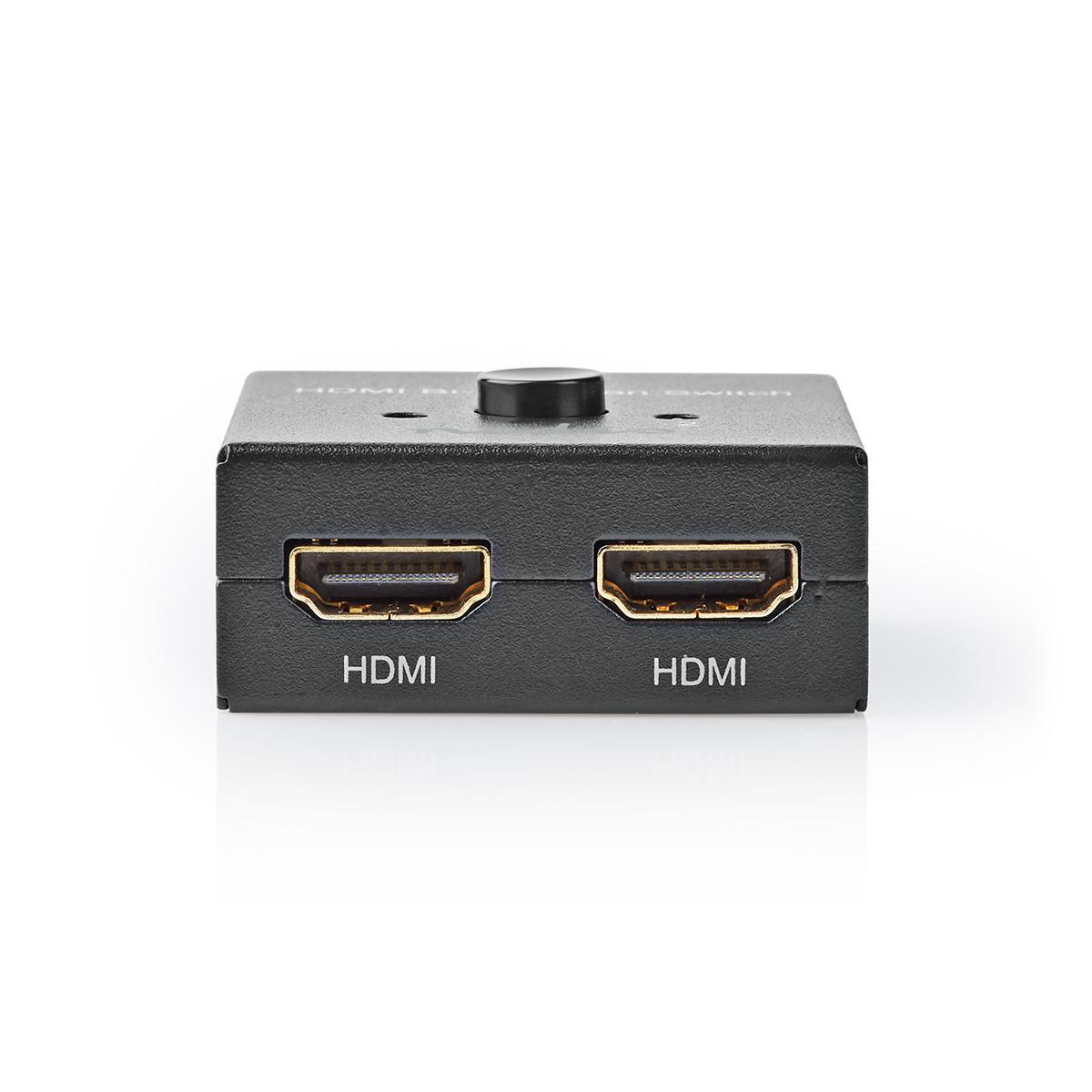 Nedis Commutateur HDMI  3-Port port(s)  1x HDMI™ entrée / 2x entrée HDMI ™  1x HDMI™ sortie / 2x HDMI™ sortie  4K@60Hz  6 Gbps  Métal  Anthracite