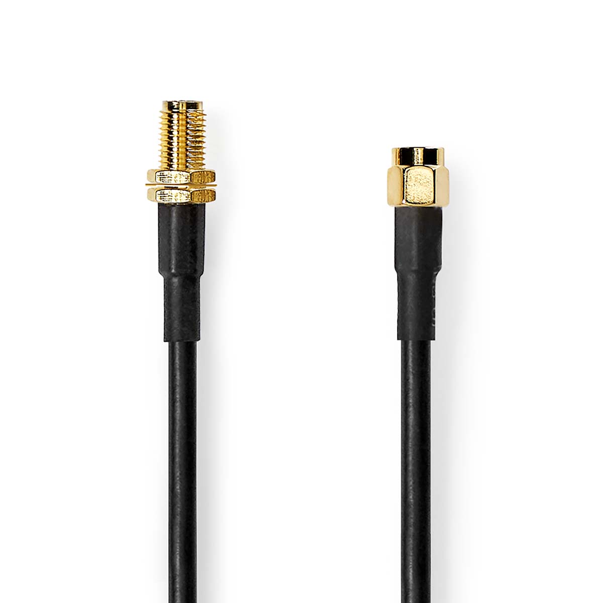 Nedis Câble d'antenne  SMA Mâle  SMA femelle  Plaqué or  50 Ohm  Double blindage  10.0 m  Rond  PVC  Noir  Boîte