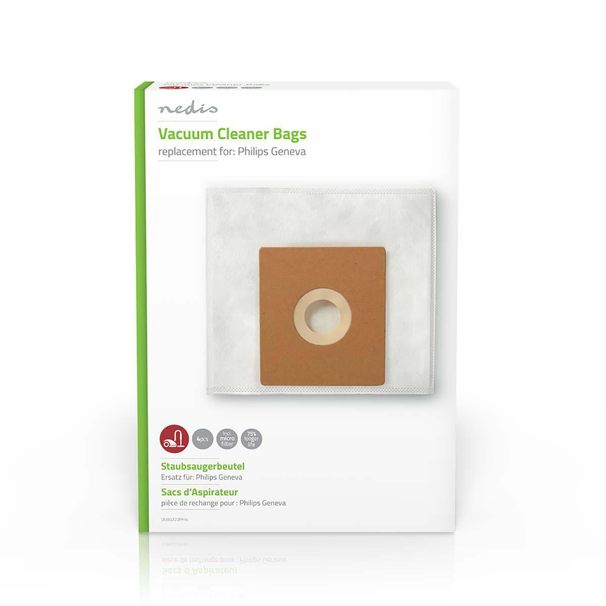 Nedis Sac d'aspirateur 4 pièces Synthétique pour Philips