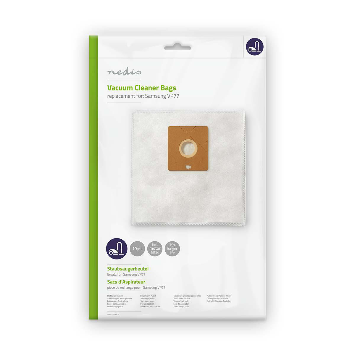 Nedis Sac d'aspirateur 10 pièces Synthétique