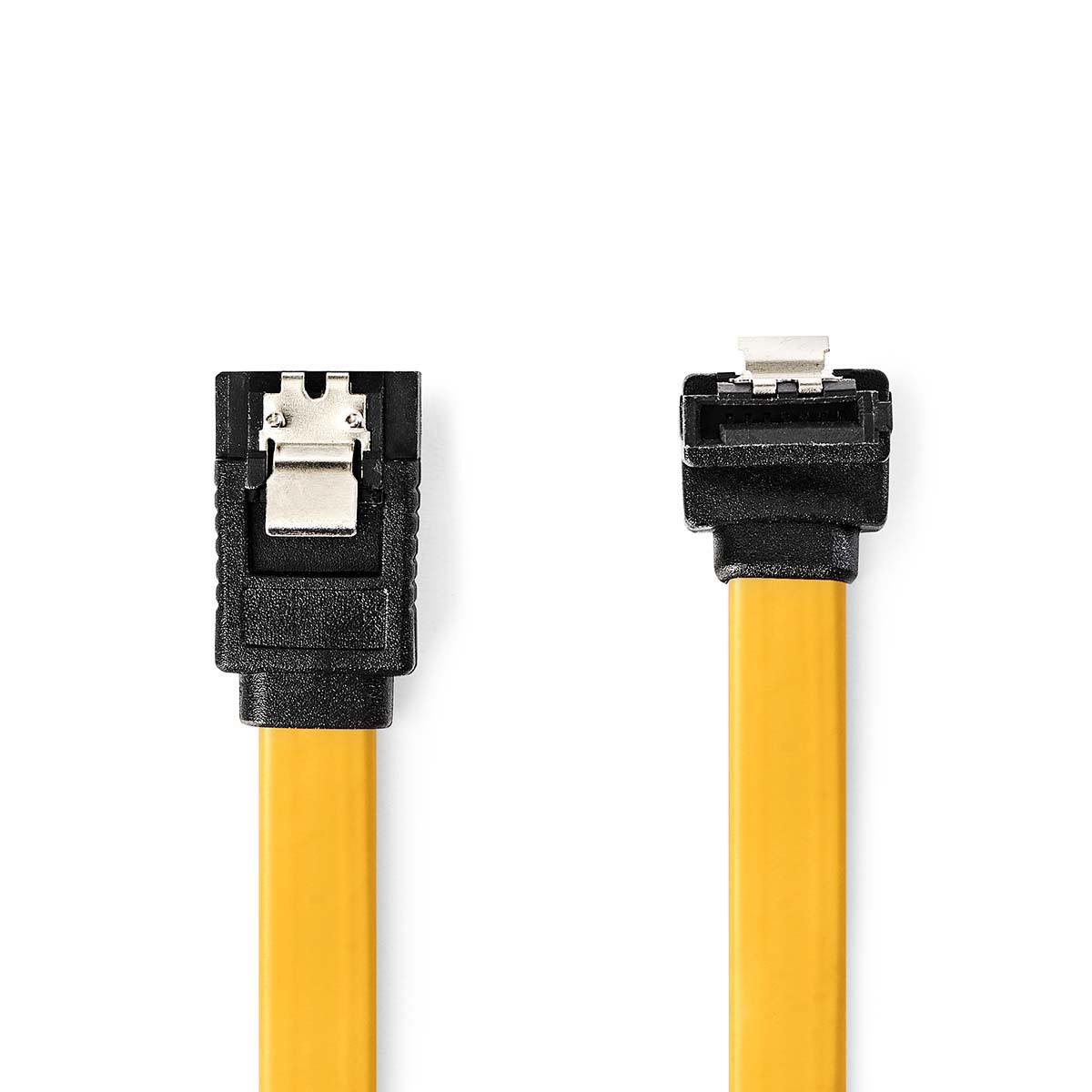 Nedis Câble SATA  6 Gbps  SATA 7-Pin Femelle  SATA 7-Pin Femelle  Plaqué nickel  0.50 m  Plat  PVC  Jaune  Boîte