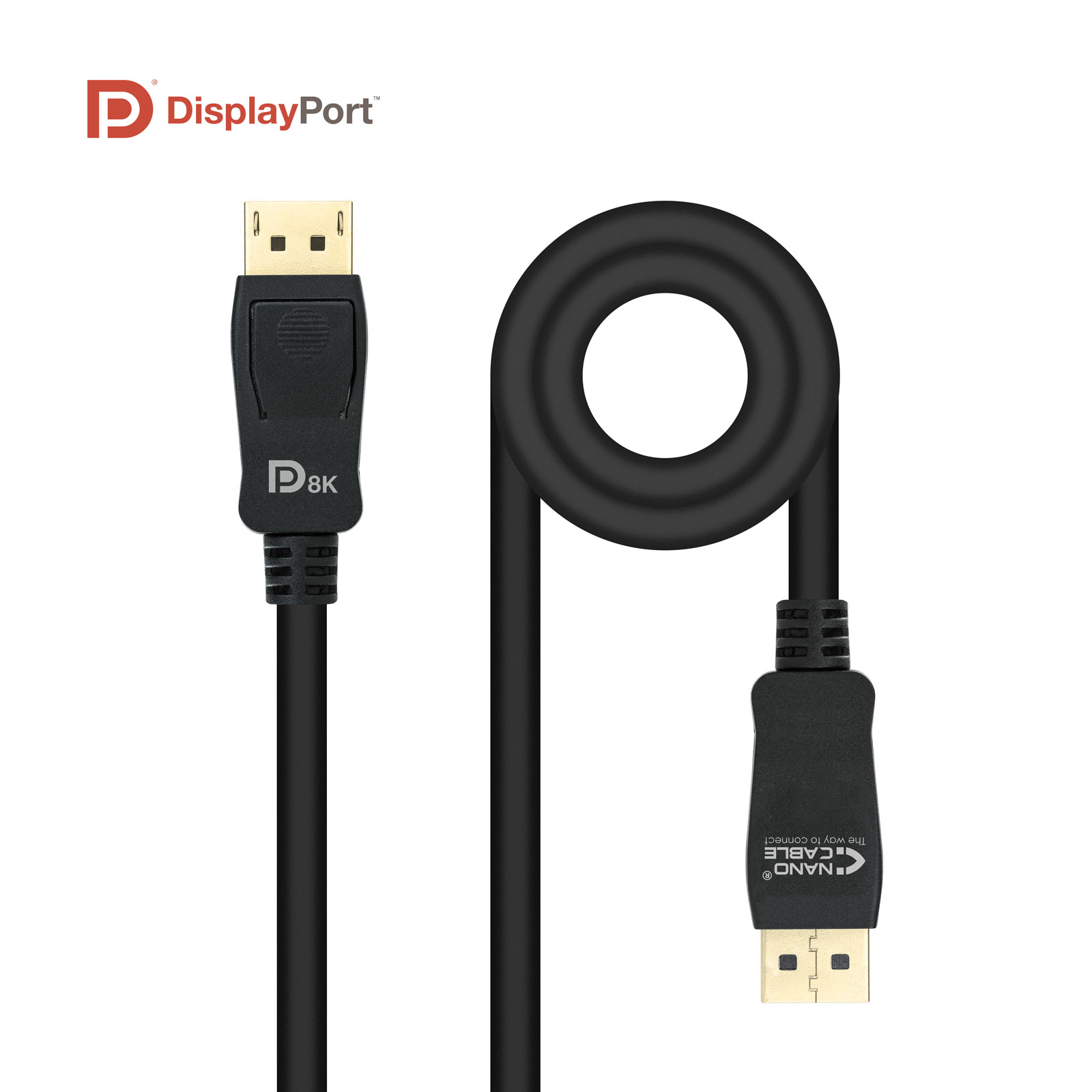 Nanocable Câble DisplayPort 1.4  1.5m M/M (Noir)