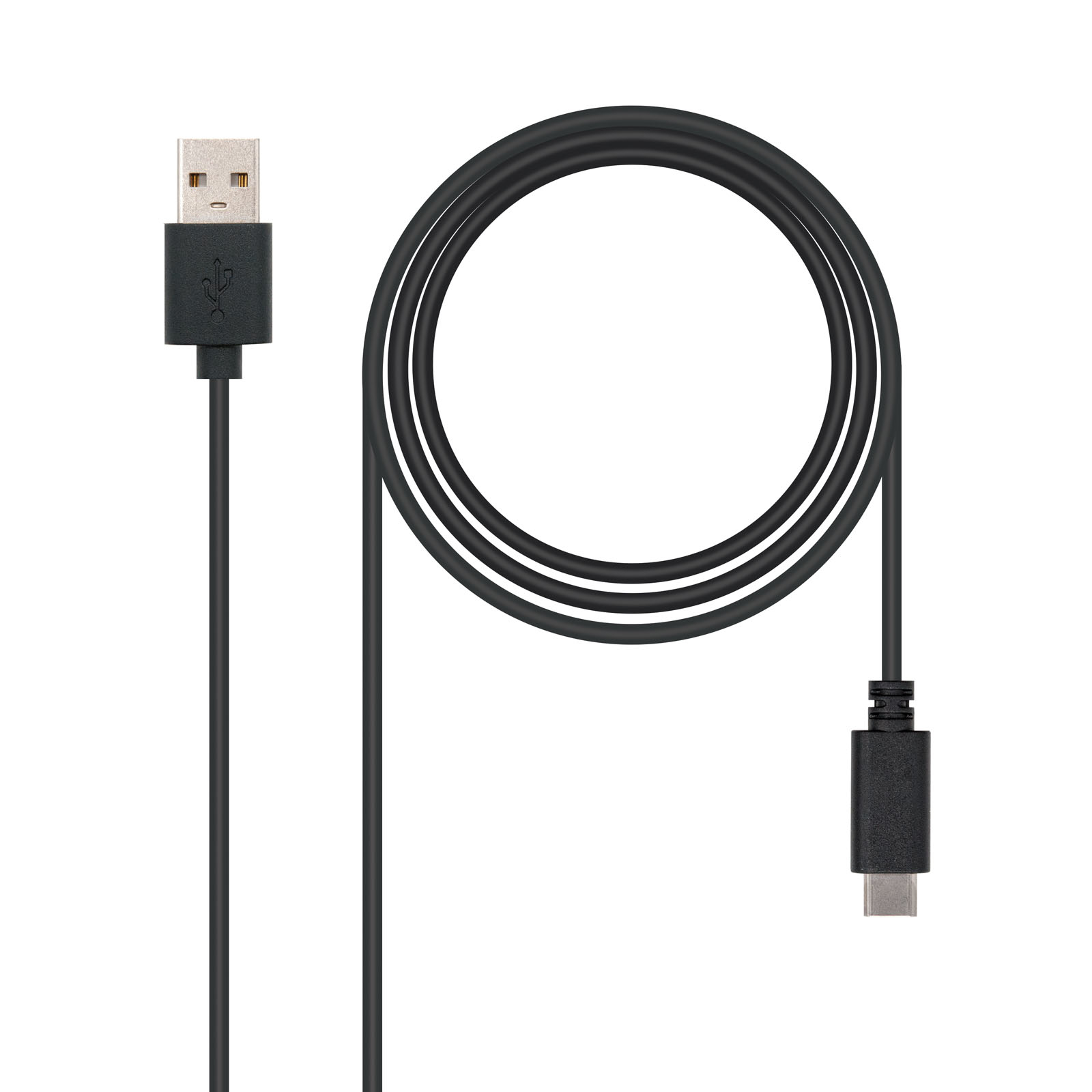 Nanocable Câble USB-A/C 2.0 M/M 50cm (Noir)