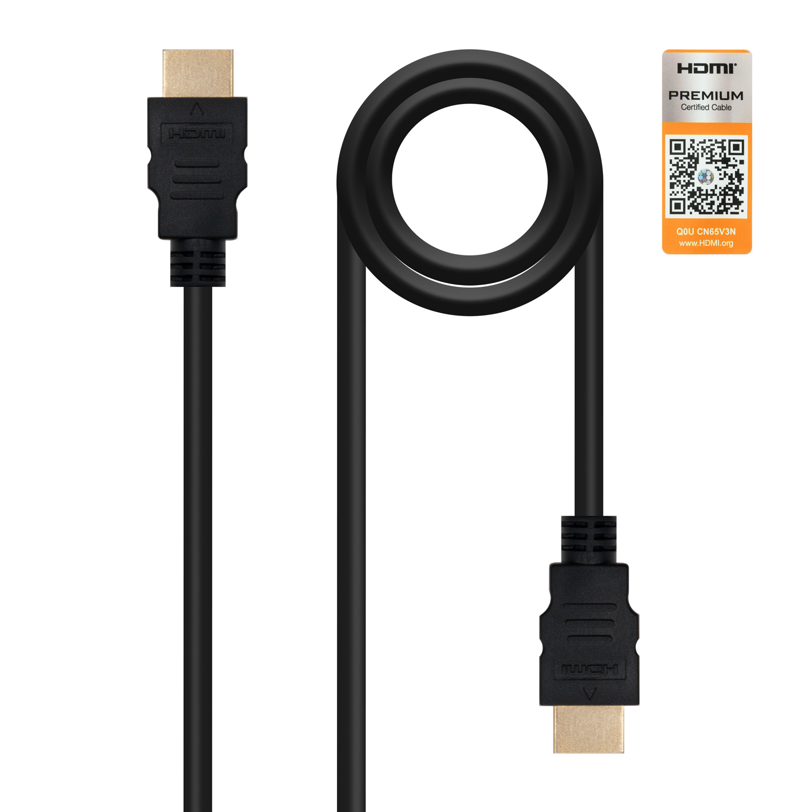 Nanocable Câble  Premium HDMI 2.0 M/M 2m (Noir)