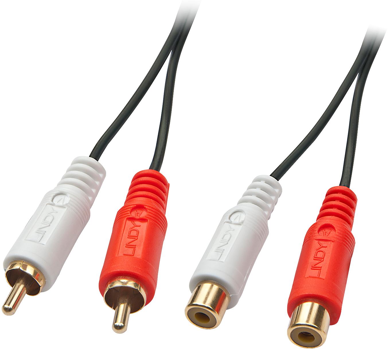 Lindy Audio Cable 2xPhono Stereo 5m 2xRCA Jack male/female gold plated
