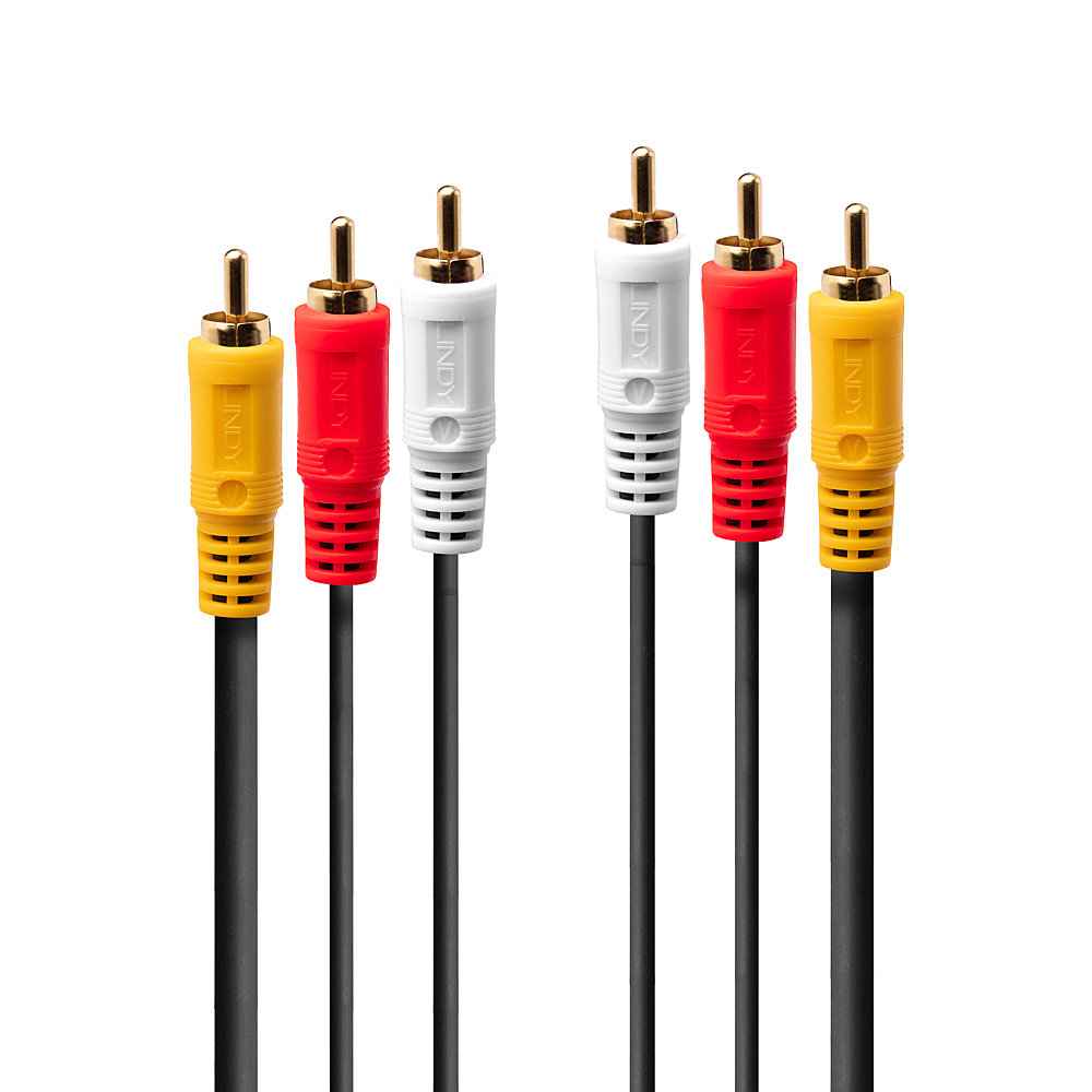 Lindy Audio Video Cable 3xPhono 2m 3xRCA 1xV/2xA m/m gold