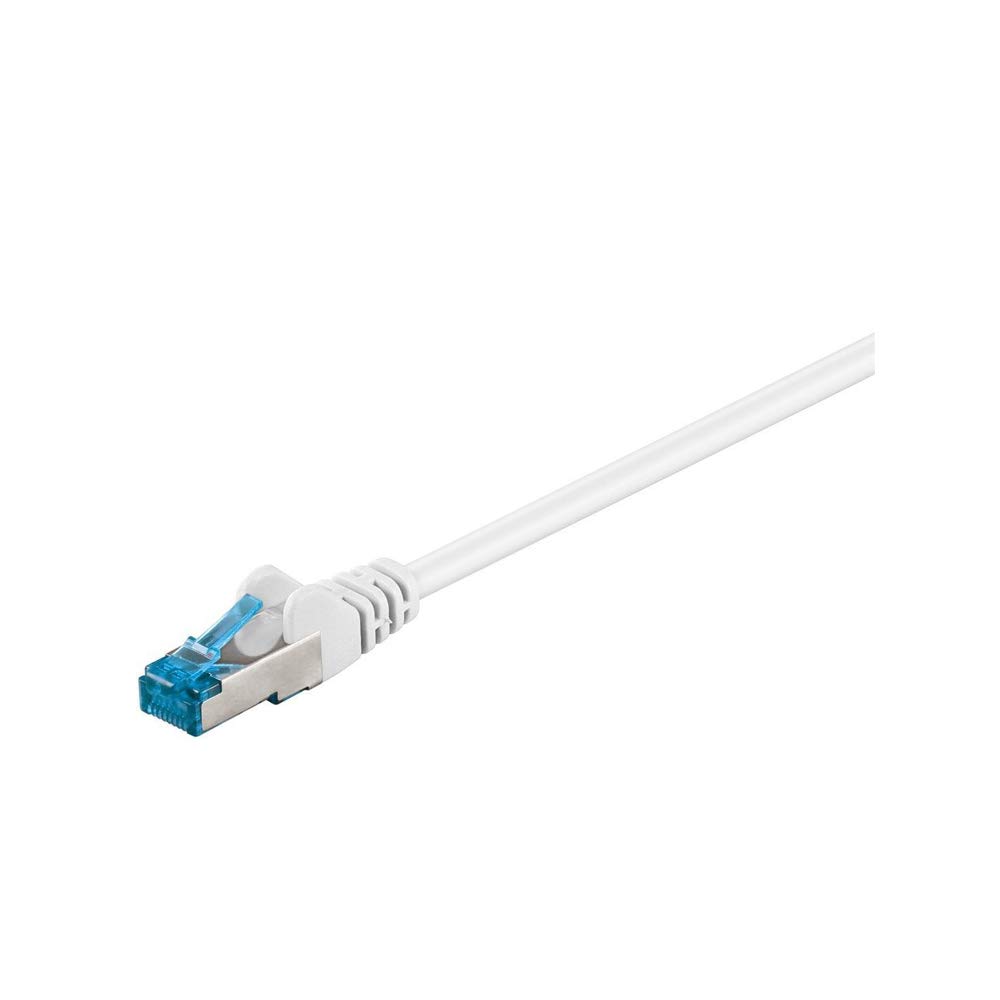 Goobay Câble/Cordon réseau  RJ45 Catégorie 6A SSTP (S/FTP) Droit 5m (Blanc)