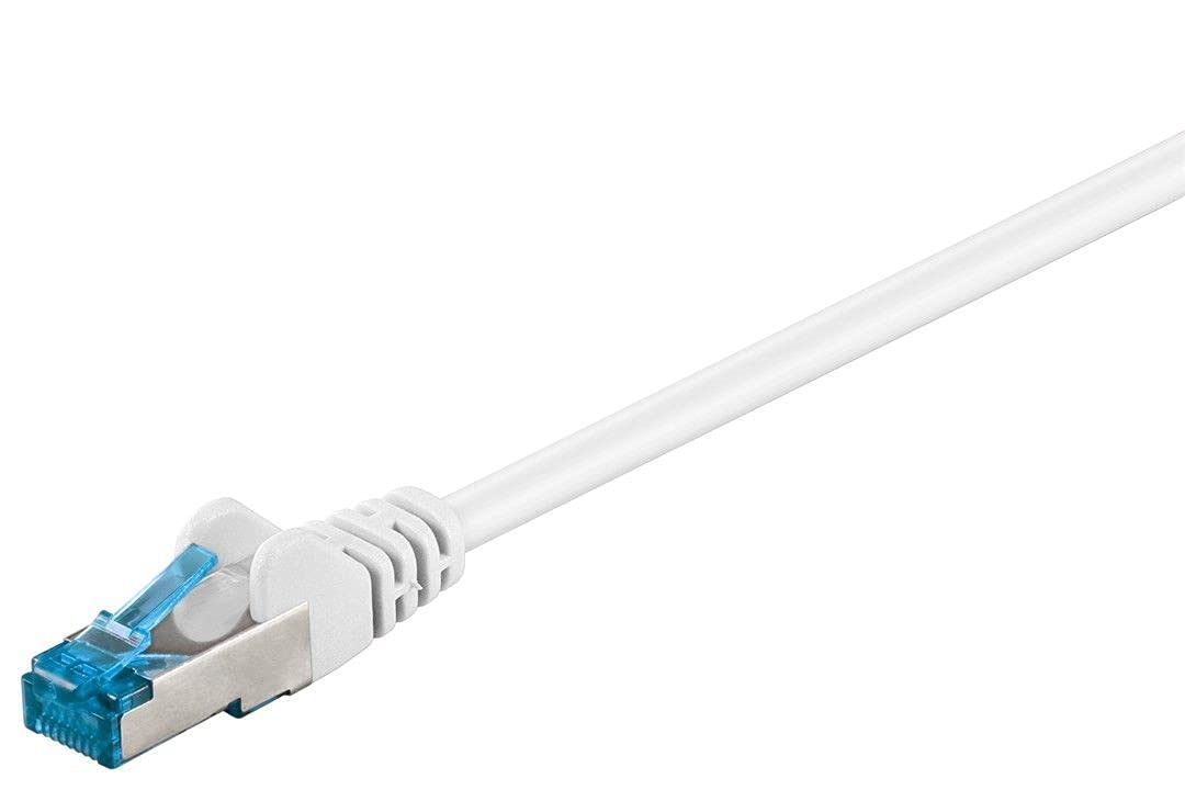 Goobay Câble/Cordon réseau  RJ45 Catégorie 6A SSTP (S/FTP) Droit 30m (Blanc)