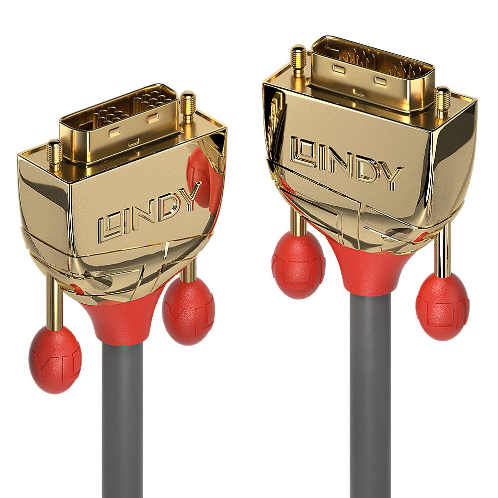 Lindy 20m Gold DVI-D SLD Single Link Cable 18+1 Single Link resolution 1920x1200