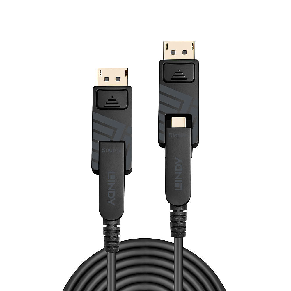 Lindy 50m Fibre Optic Hybrid Mini DP