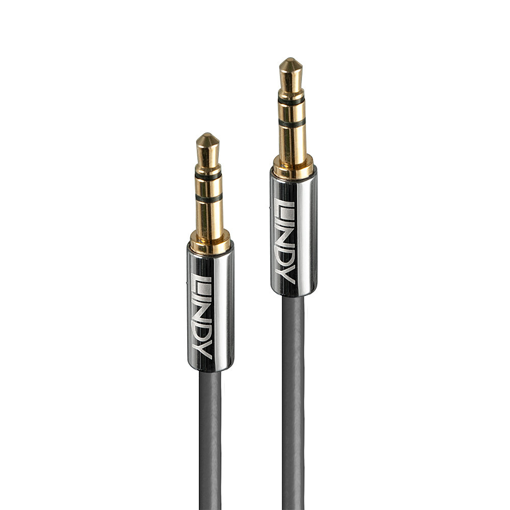 Lindy Cromo Line Audio Cable Stereo 3.5mm-3.5mm M-M 1m anthrazit