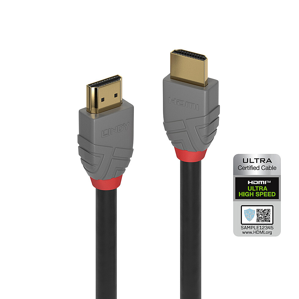 Lindy 0.5m Ultra High Speed HDMI Cable Anthra Line