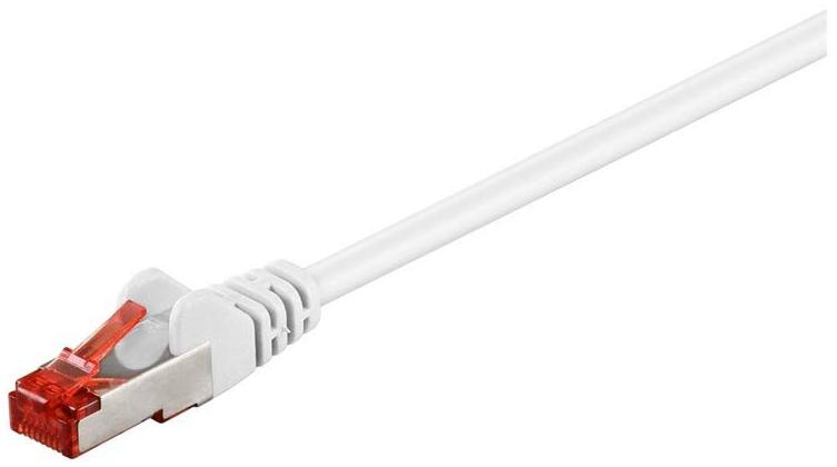 Goobay Câble/Cordon réseau RJ45 Catégorie 6 SSTP (S/FTP) Droit 10m (Blanc)