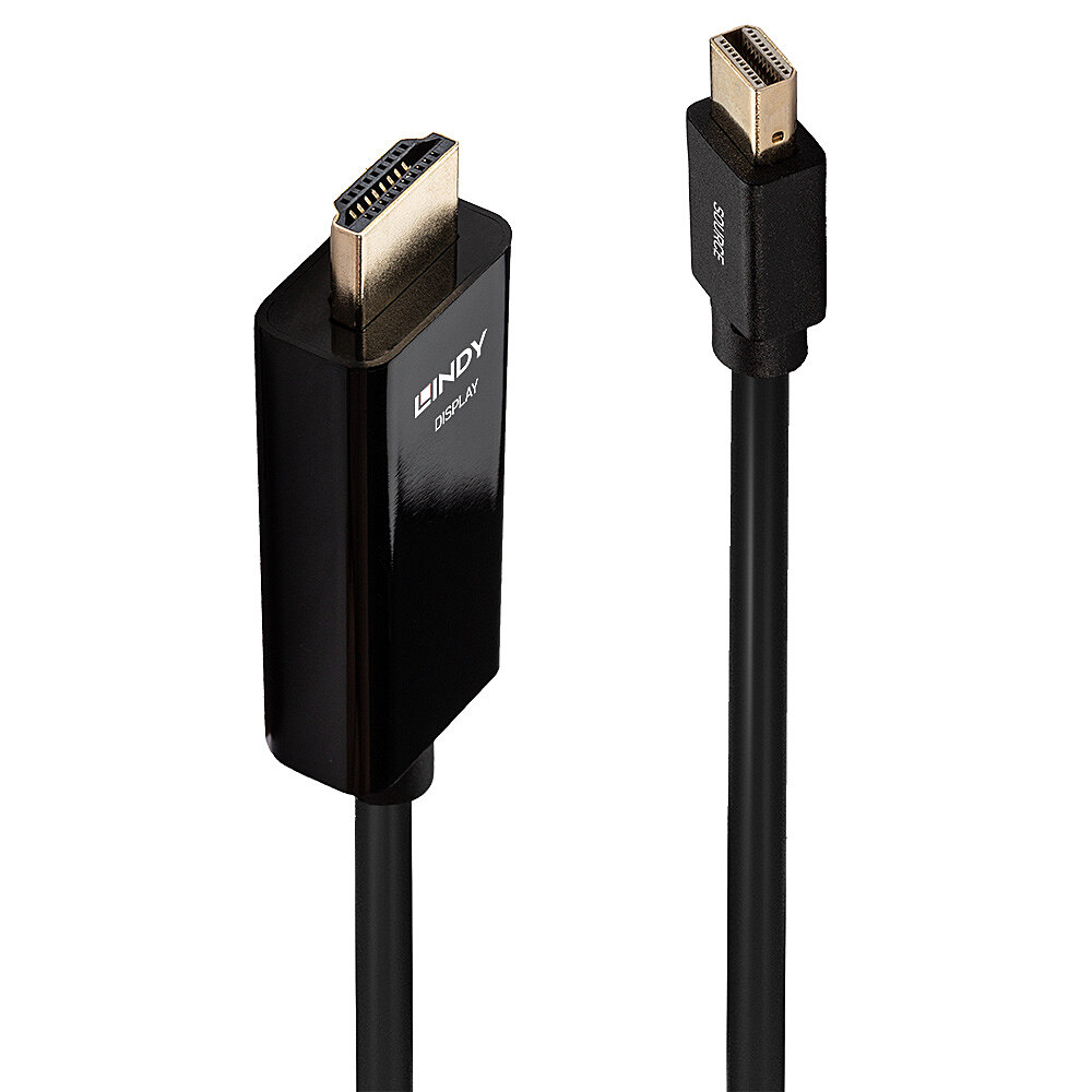 Lindy Câble Mini DisplayPort 1.2 vers HDMI 1.4 M/M 2m (Noir)