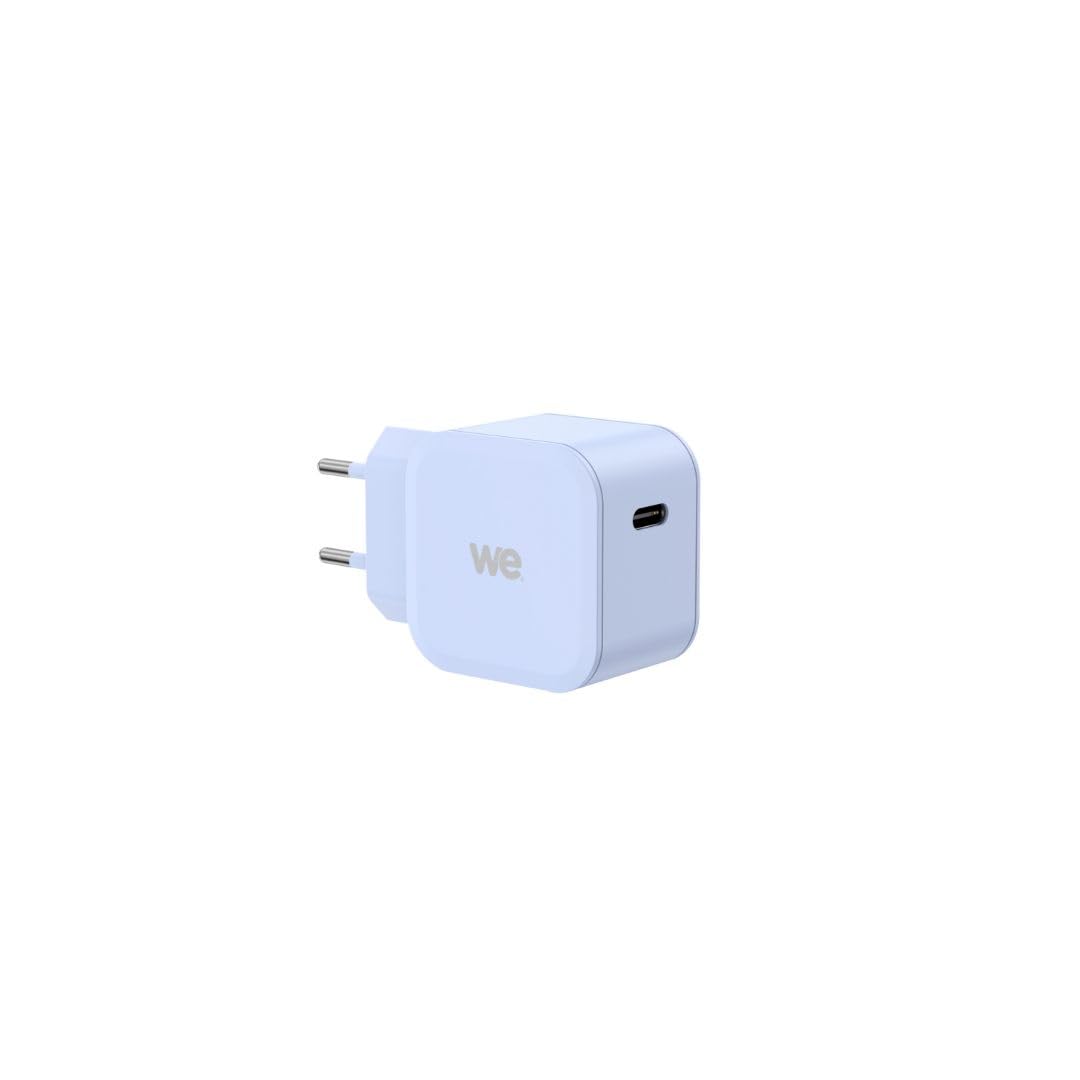 WE POP Pack Chargeur secteur + Câble USB-C/Lightning Bleu