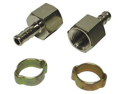 Mecafer 2 embouts femelles 1/4 gaz pour tuyau Ø 8 mm
