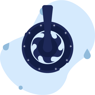 valvola in posizione di filtrazione