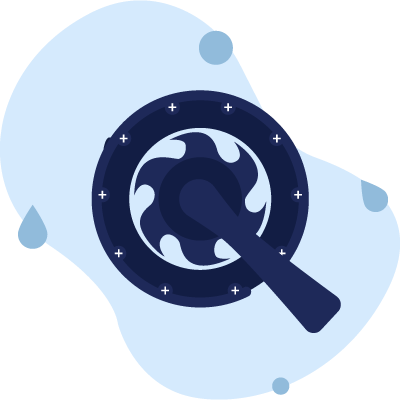 valvola in posizione di chiusura