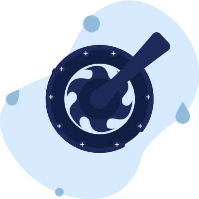 valvola in posizione di scarico