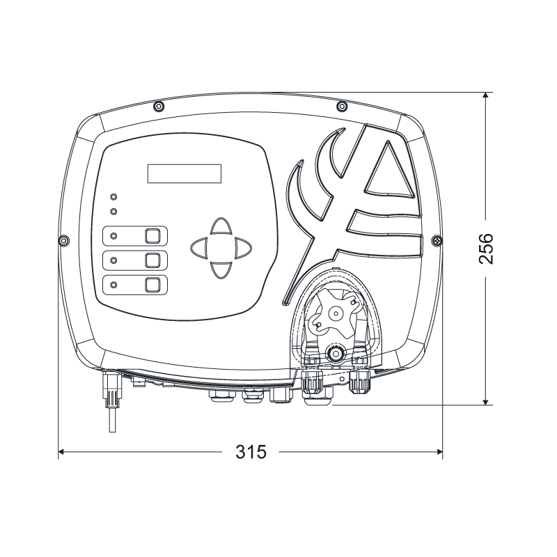 Centralina - Vista frontale