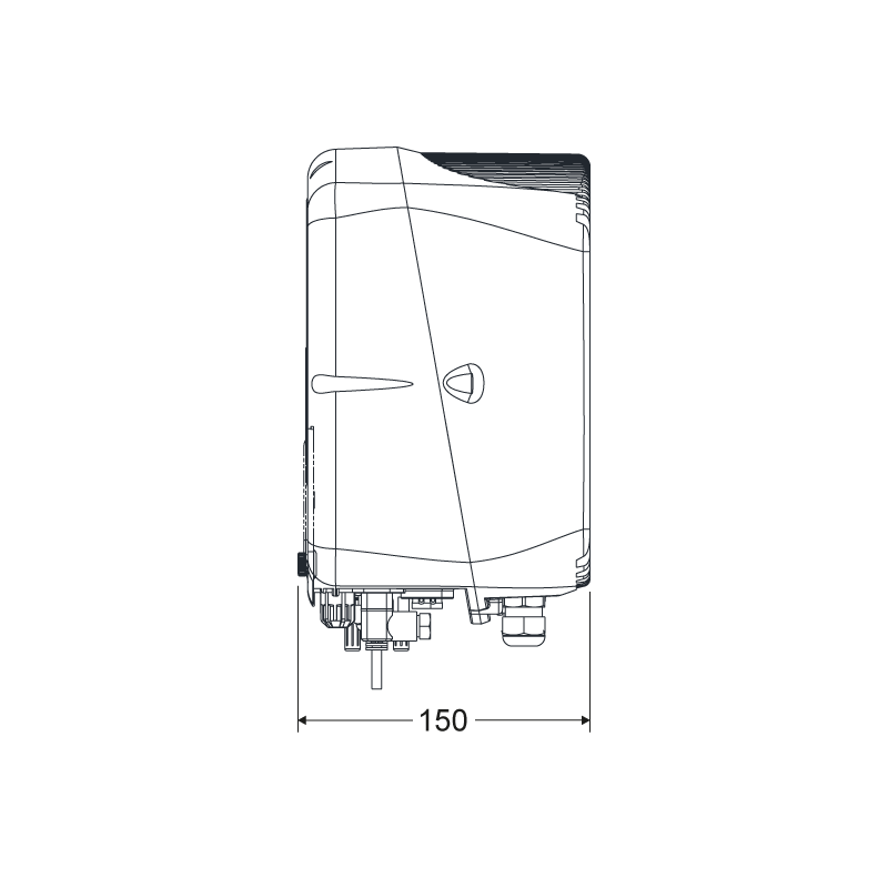 Centralina - Vista laterale