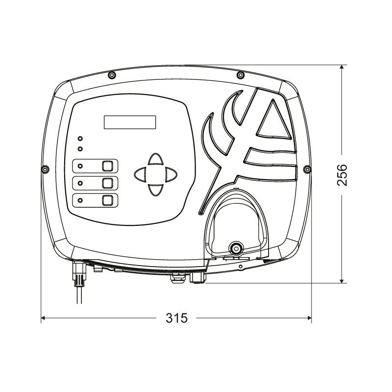 Centralina - Vista frontale