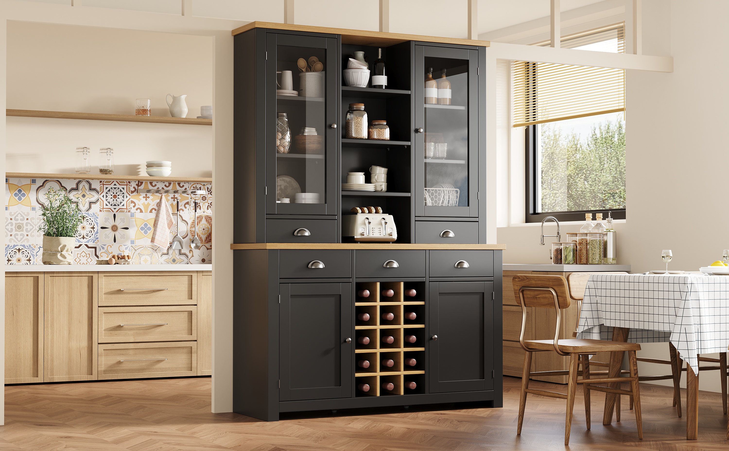 Armoire cuisine avec protection anti-chute