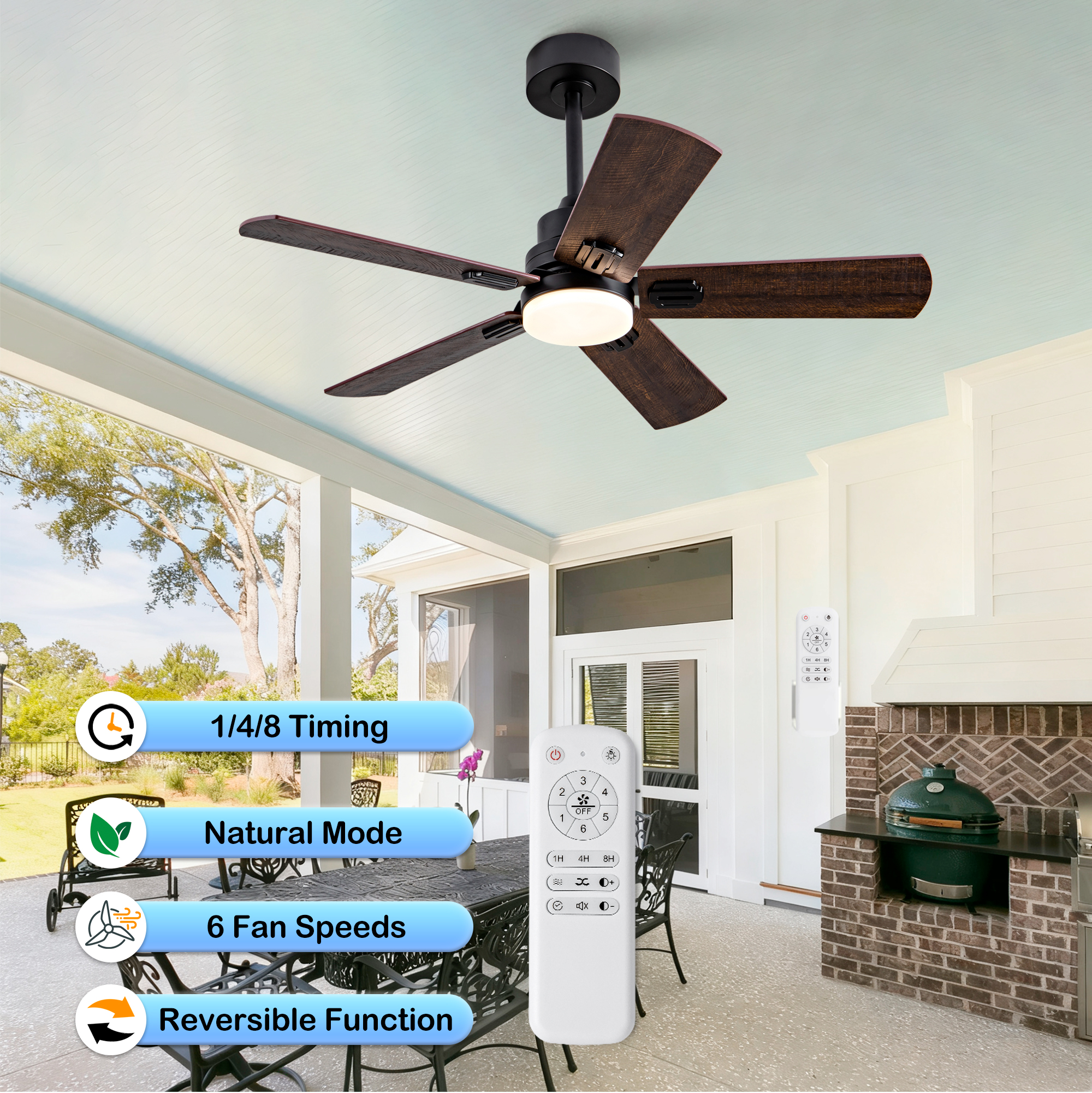 Ventilateur plafond LED luminaire