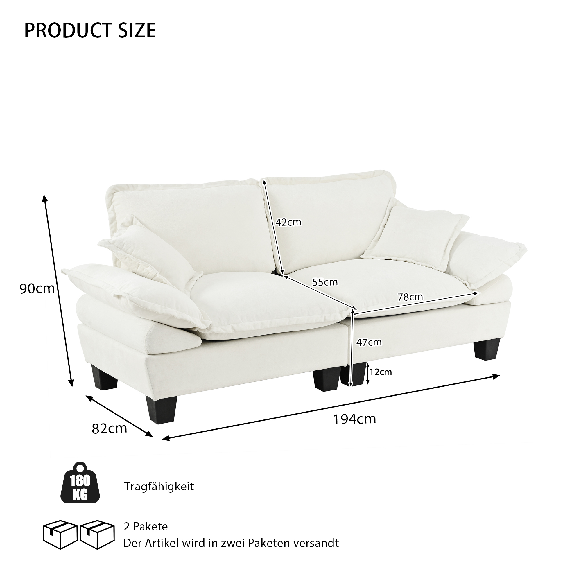 Canapé modulable pour appartement compact